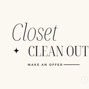 CLOSET CLEAN OUT! All of my items are open for offers!